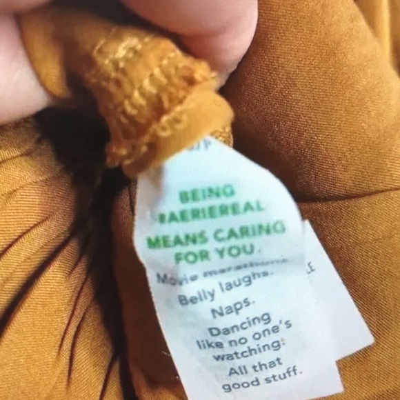 Aerie Skirt Sweet n Silky Yellow Gold Ruffles Tiered Mini New - Picture 3 of 6